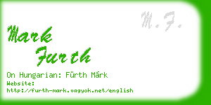 mark furth business card
